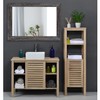 AAZZKANG Wall Mirror with Rectangle Wood Frame Large 26"x18" Rustic