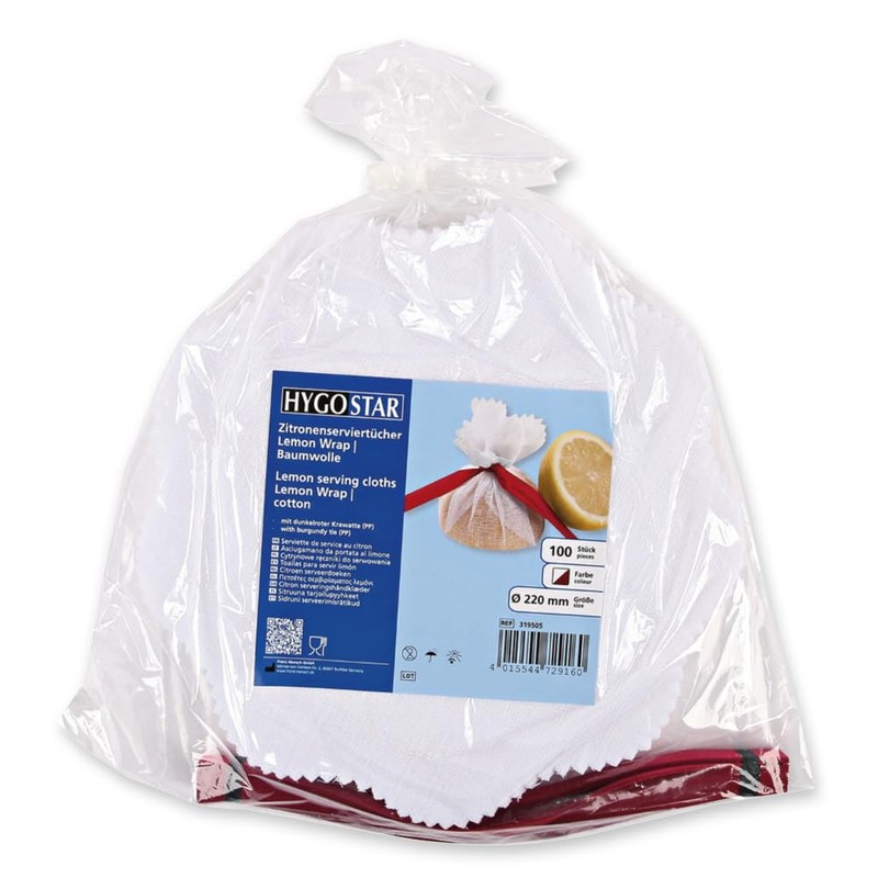 FRANZ MENSCH Hygostar Lemon Wrap Tea Towels Pack of 100