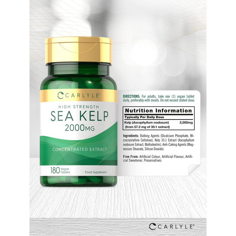 Sea Kelp 2000mg | 180 Vegan Tablets | Natural Source