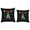 Oh Geometree Funny Christmas Tree Geometry Math Teacher Throw Pillow