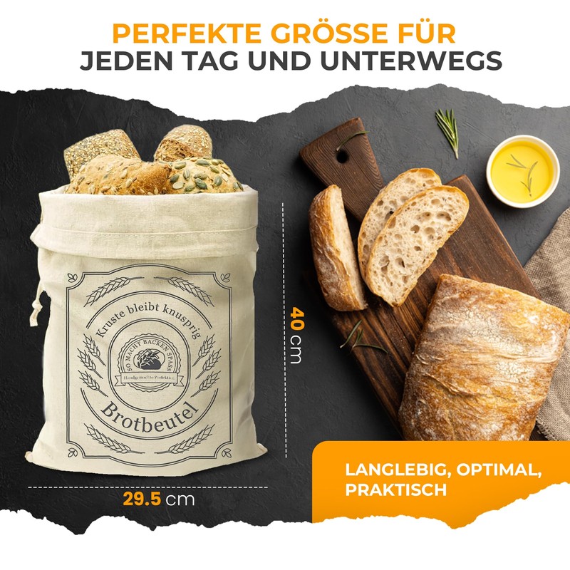 AH® Linen Bread Bag Set of 2 – 2 x