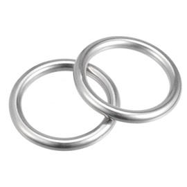 uxcell 316 Stainless Steel Round Ring Welded O-Rings 50mm(1.97") ID 8mm Thick 2pcs