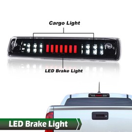 GRAND ORANGE LED 3rd Brake Light Compatible with 2015 2016 2017 2018 Chevy Colorado/2015 2016 2017 2018 GMC Canyon Third Tail Brake Light Cargo Lamp Clear Lens Black Housing