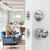 HOSOM 3 Pack Entry Door Knob and Single Cylinder Deadbolt