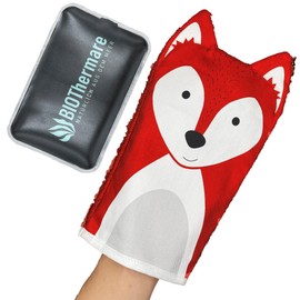 BIOThermare TRÖSTIES Helferfuchs FENIA maxi/Kalt Warm Kompresse mit umweltfreundlichem Seegras Gelpad & Helferfuchs-Hülle aus nachhaltigen Materialien/Kinder Kühlpad/nachhaltiges Kühlkissen