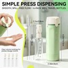 4-in-1 Travel Dispenser with Pump, Four 30 mL Refillable Bottles