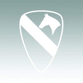 RDW 1st Cavalry Division Sticker - Decal - Die Cut - First Team Fort Hood - White 3.54" x 5.00"