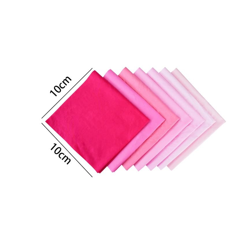 7 Pieces Solid Color Square Twill Cotton Fabric 10cm Quarter