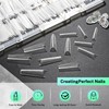 JODSONE Long Coffin Nail Tips Soft Gel Matte Half Cover