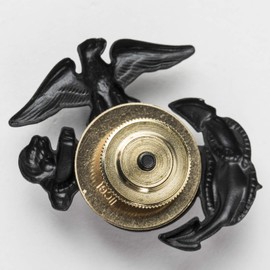 Marlow White USMC Enlisted SERVICE cap device, Regulation size