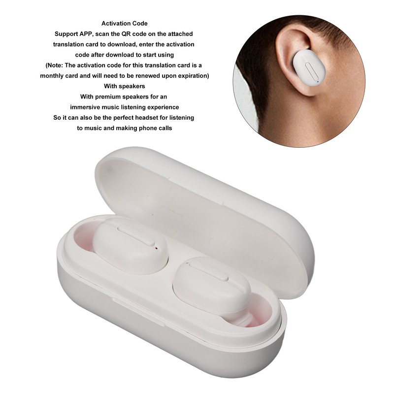 Language Translator Earbuds Support 84 Languages Wireless Bluetooth Noise Reduction