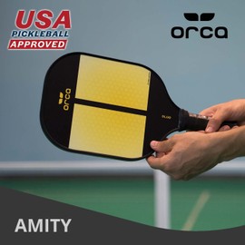 Orca Paddle Co. Amity Pickleball Paddle Set with Neoprene Cover - Lightweight Racket with Honeycomb Core, Anti-Slip Grip, Carbon Fiber Face - Premium Pickleball Equipment and Accessories
