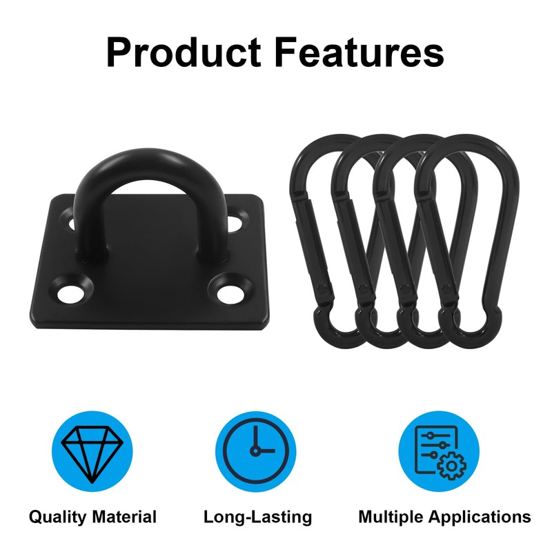 OSVJE 4 Pcs M5 Stable Pad Eye Plates with 4