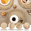 Aneco 6 Pack Round Burlap Placemats with Ruffle Edge