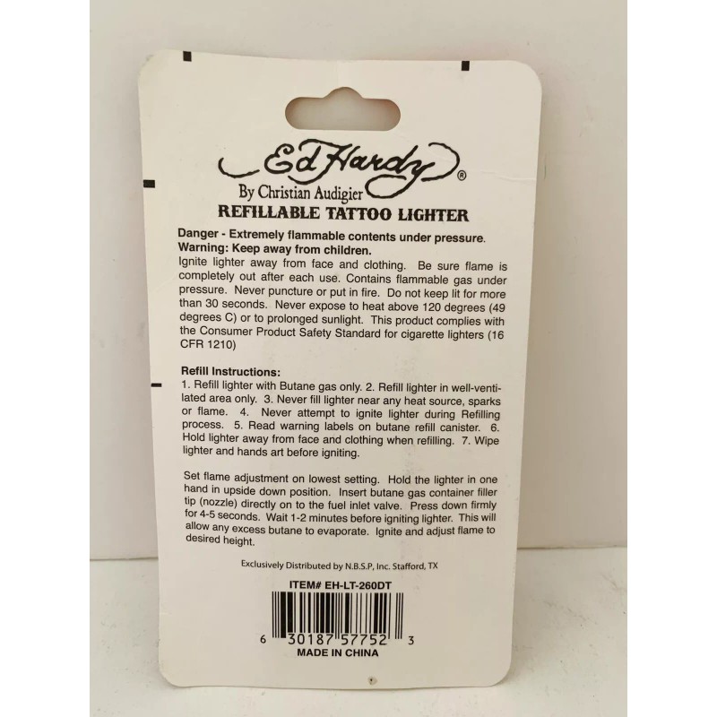 Ed Hardy Refillable Tattoo Lighter *Eagle Theme and Design*