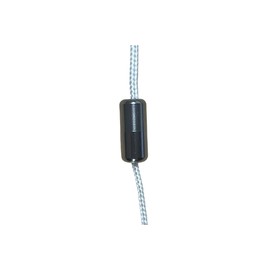 Lowgy Slimline Metal Cord Connector for connecting bathroom light pull cords, blinds and laces (Metallic Black)