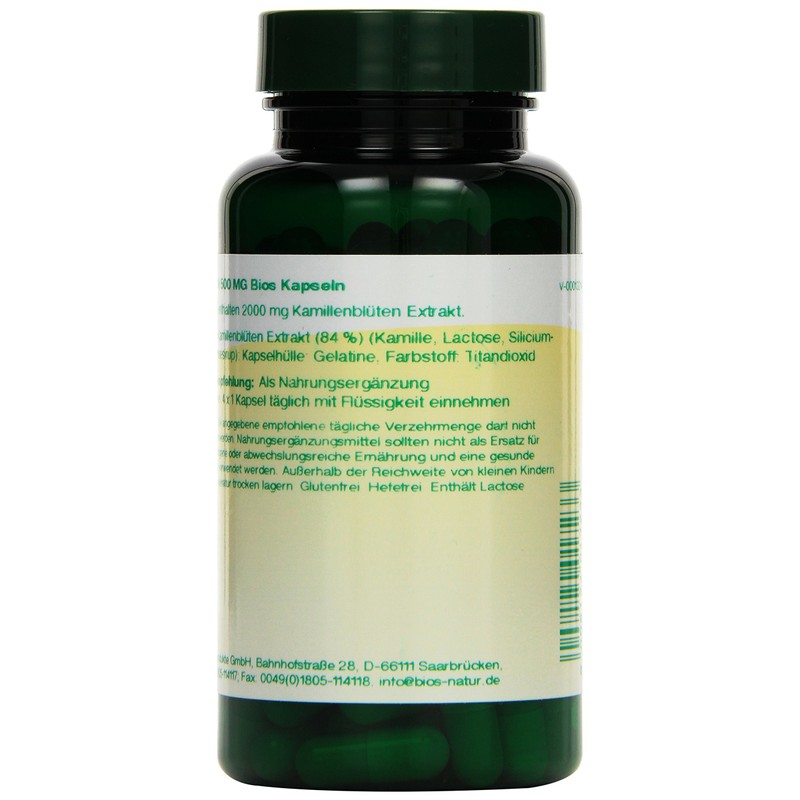 Bios Chamomile 500 mg 100 Capsules Pack of 1 x