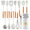 Keidason Kitchen Cooking Utensils Set,13 Piece Non-Stick Solid Wood Handle