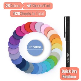 Mr. Pen- Transparent Sticky Note Set, 1120 Sheets, Colorful, Round Transparent Sticky Notes Set