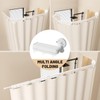 EHERDM Wall Mounted Folding Shower Curtain Rod Punch-Free Suction Cups