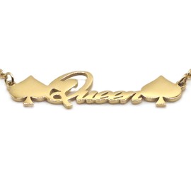 Generic Queen of Spades Necklace Gold, Queen of Spades BBC Necklace, Large