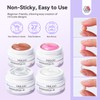 SAVILAND Solid Builder Nail Gel Set: Non-Sticky 4 Color Clear