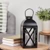 Unbranded Mainstays Decorative Black Metal Pillar Candleholder Lantern, 10", Small