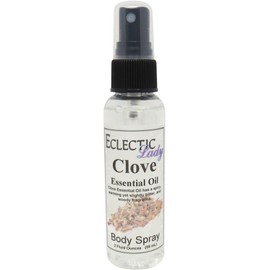 Clove Essential Oil Body Spray, 2 ounces, Body Mist for Women with Clean, Light & Gentle Fragrance, Long Lasting Perfume with Comforting Scent for Men & Women, Cologne with Soft, Subtle Aroma For