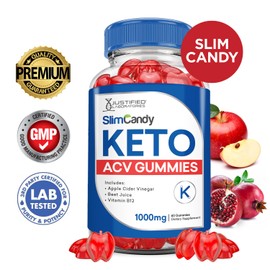 (5 Pack) Slim Candy Keto ACV Gummies Advanced Formula 1000MG SlimCandy Keto Gummies Apple Cider Vinegar Formulated with Pomegranate Beet Juice Powder B12 Vegan Non GMO 300 Gummys