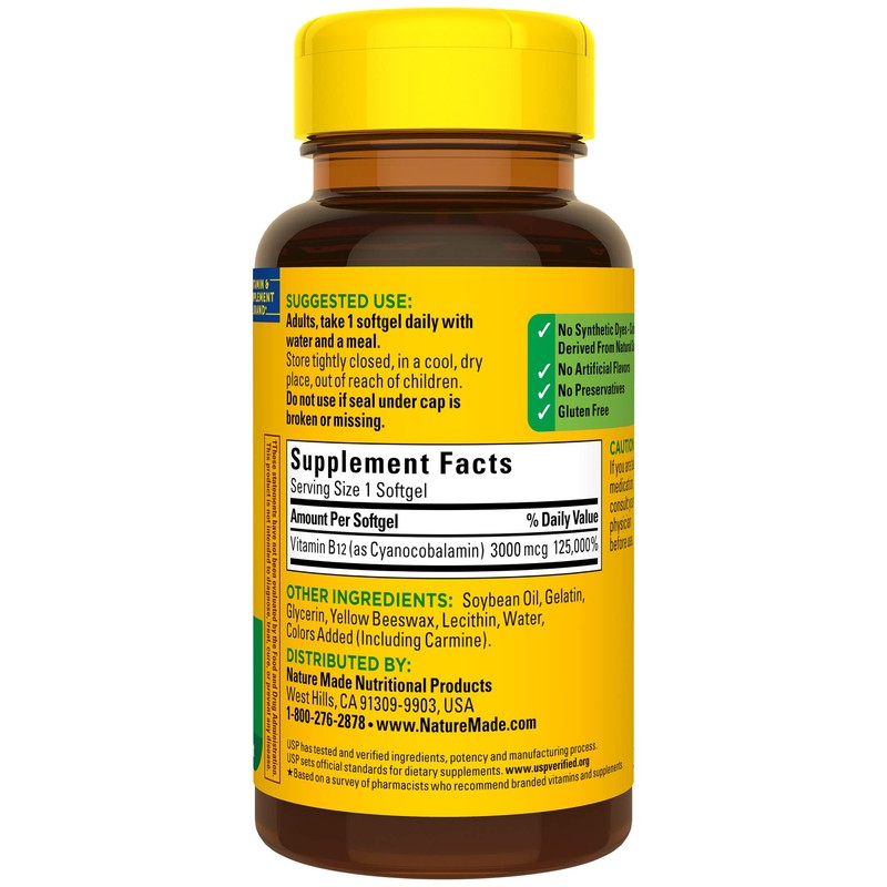 Nature Made Vitamin B12 Extra Strength 3000 mcg, B12 Vitamin