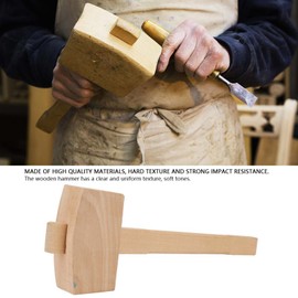 Wood Hammer, Wooden Mallet Manual Wood Tapping Woodworking Hand Tool for Professional Carpenter Woodworker (L)