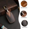 OLLEN Genuine Leather Key Fob Cover, Fit for Toyota 2018-2025,