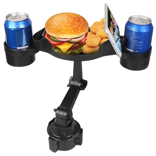 KOCASO Cup Holder Expander with Tray for Car,360° Rotation Expandable