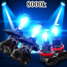 Nartoup For Toyota Tundra 2014-2019 Blue LED Headlight High/Low Beam Fog Light Bulbs