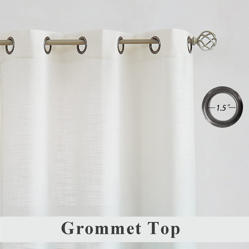 Central Park Ombre Rayon Blend Heavy Linen Texture Window Curtain