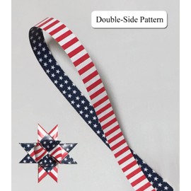 USA Flag Patterned Paper Strips for Weaving Projects. Paper Strips for Moravian Stars, German Stars and Froebel Stars. 50 Strips per Pack (USA Flag, 3/4 x 20 inch)
