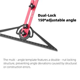 Dual Nut Locking Stair Tread Template Tool, Modular Aluminum Alloy Stair Gauge for Wood Floors, Stairs Installation, Shelves Layout