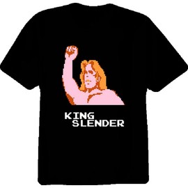 Pro Wrestling King Slender NES T Shirt L Black