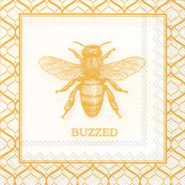 Boston International IHR Roseanne Beck - Servilletas de papel para bebidas de cóctel, 5 x 5 pulgadas, zumbado, 20 unidades (paquete de 1)