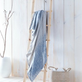 Drift Home - Bretton - Eco-Friendly Throw - 130 x 180cm in Blue
