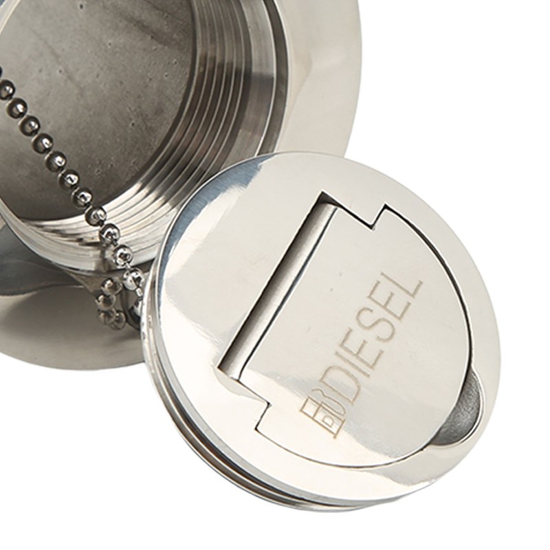 Boat Filler Right Angle Clamshell 316 Stainless Steel Hardware for