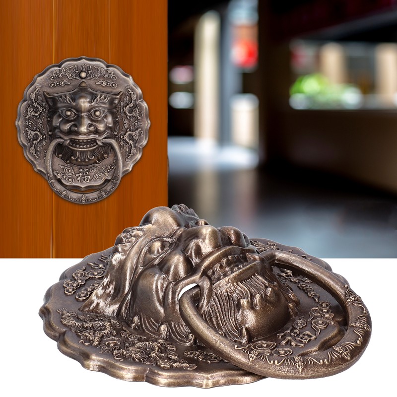 Door Ring Knocker Antique Brass Double Door Pull Ring Handle