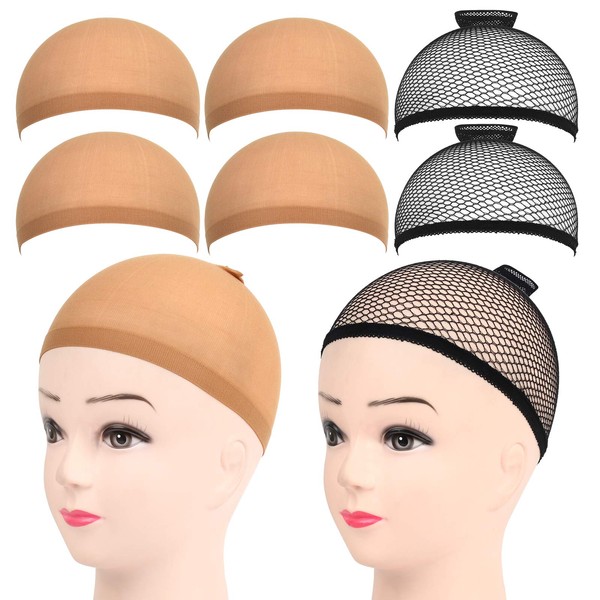 FANDAMEI Wig Caps, Nylon Wig Caps, Undercap, Stretchable, Elastic, Breathable