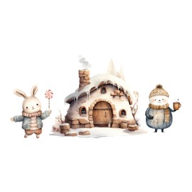 GRAZDesign Wall Tattoo Christmas Motif Wall Sticker Children's Room & Living Room Wall Decoration as Sticker 98 x 50 cm