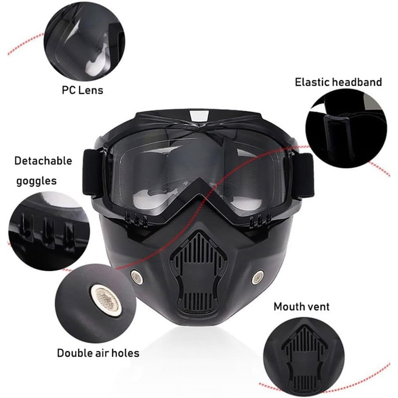 Mich Airsoft Helmet and Mask, with Side Rail for NVG