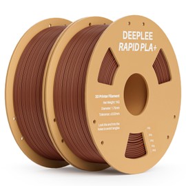 DEEPLEE Rapid PLA Plus Filament 1.75mm, High Speed 3D Printer Filament Up to 600mm/s, PLA+ Filament Dimensional Accuracy +/- 0.02 mm Fits Most FDM 3D Printer, Cardboard Spool 2 Pack 1kg Brown