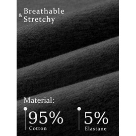 SEVEGO Men's 34" Inseam Tall Lightweight Cotton Joggers with Zipper Pockets Active Sweatpants Work Sports Track Pants Charcoal XXXL