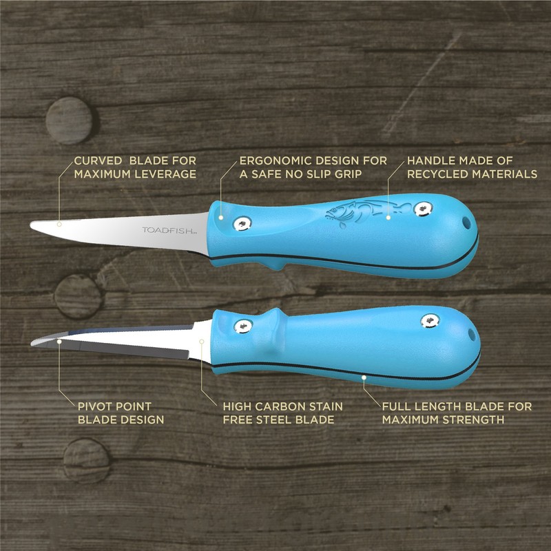 Toadfish Oyster Shucking Knife, Oyster Opener Tool, Oyster Knife
