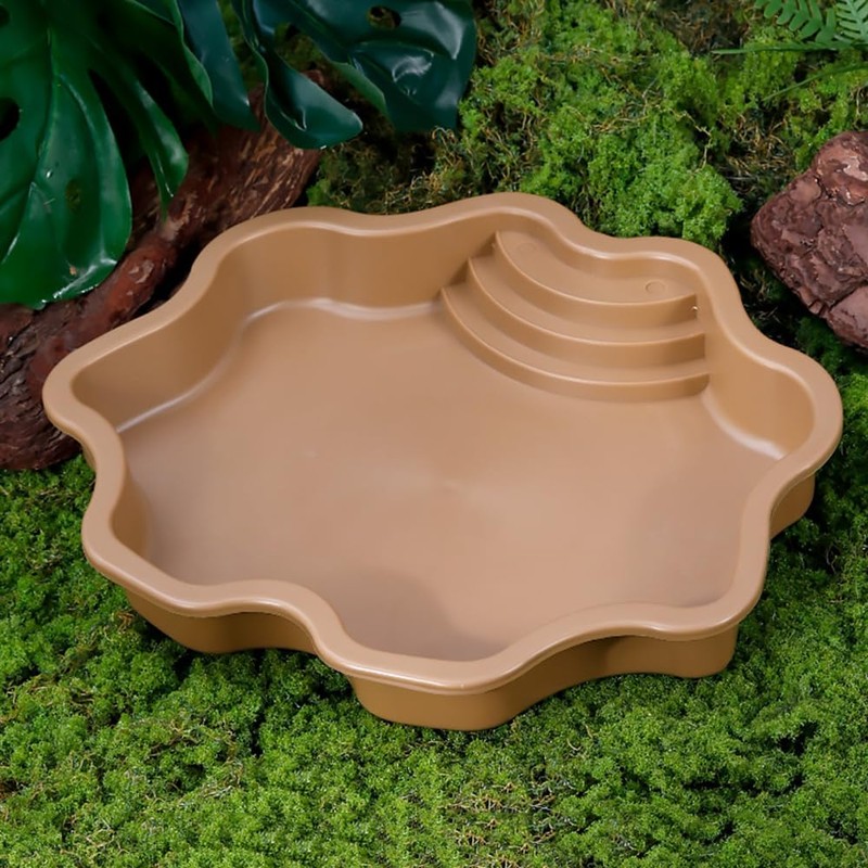 Turtle Bathing Pool, Reptile Feeding Dish Water Pot, Landscape Fish