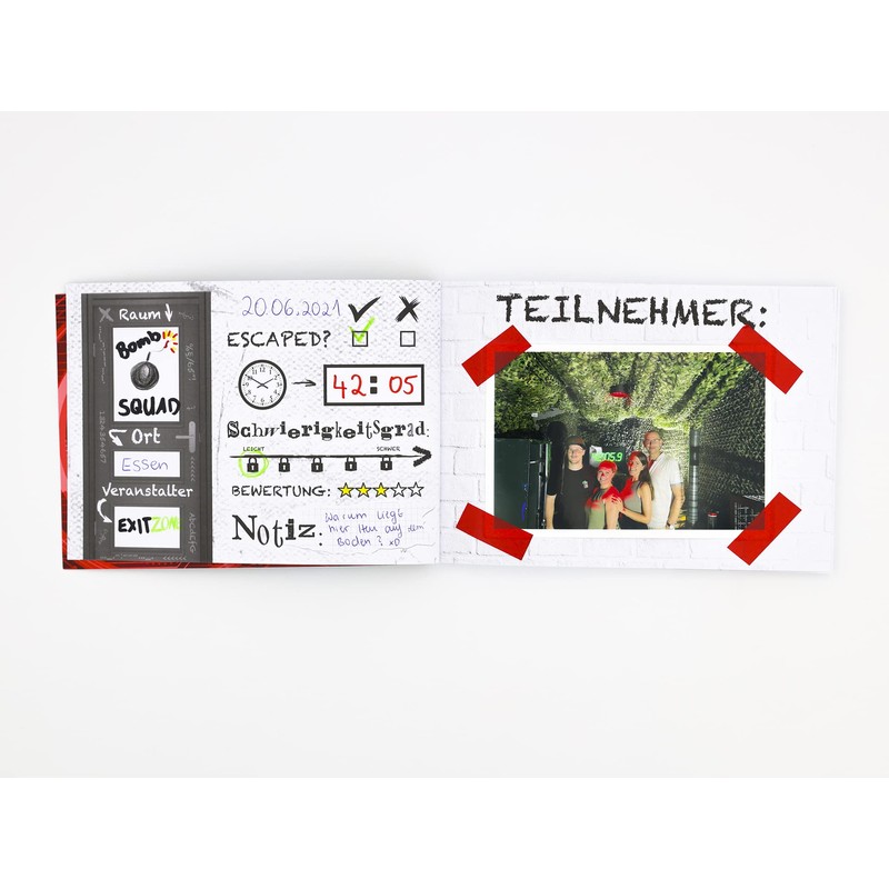 Escape Lock Book - Log Book to Enter and Fill